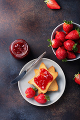 Sticker - Toasts with strawberry jam