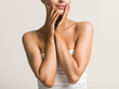 © Utkamandarinka - Hands woman manicure natural female beauty shoulders neck arms