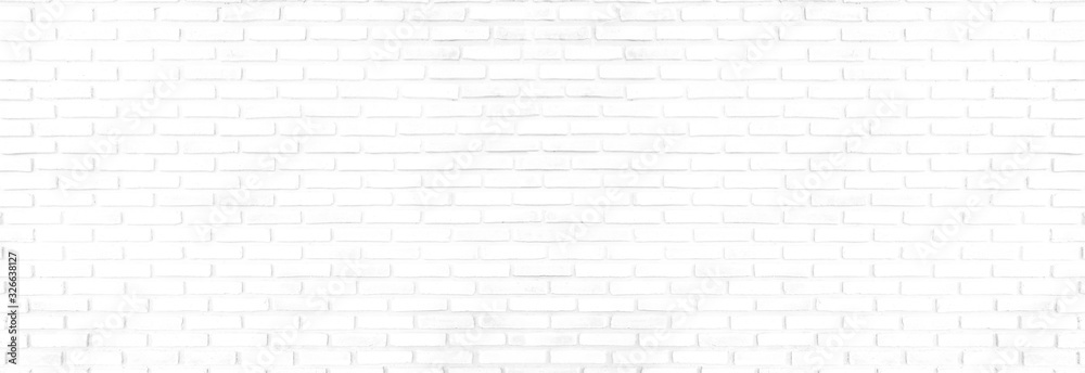 panorama white brick walls that are not plastered background and texture. The texture of the brick is white. Background of empty brick basement wall. - obrazy, fototapety, plakaty 