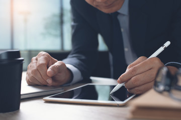 Wall Mural - Businessman working in office