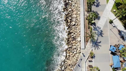 Canvas Print - Drone view of Limassol city and marina harbor, Cyprus