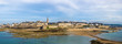 St Malo old medieval city scenic skyline or cityscape panorama on late afternoon, summer, Brittany, France.