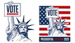 2020 United States Presidential Election - concept with Liberty Statue