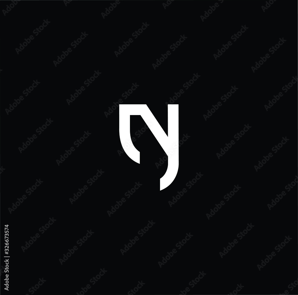 Professional Innovative Initial NY YN logo. Letter NY YN Minimal elegant Monogram. Premium Business Artistic Alphabet symbol and sign - obrazy, fototapety, plakaty 