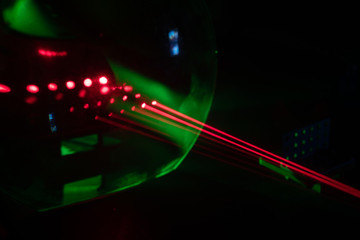 Poster - laser beam in optical laboratory