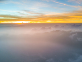 Wall Mural - aerial view of mountain with beautiful scenery.