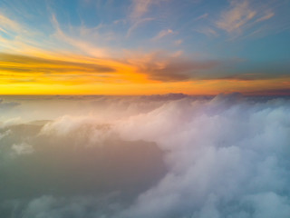 Wall Mural - aerial view of mountain with beautiful scenery.