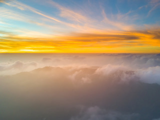Wall Mural - aerial view of mountain with beautiful scenery.