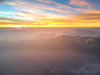 Wall Mural - aerial view of mountain with beautiful scenery.