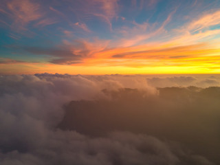 Wall Mural - aerial view of mountain with beautiful scenery.