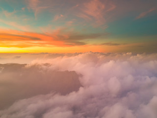 Wall Mural - aerial view of mountain with beautiful scenery.
