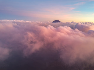 Wall Mural - aerial view of mountain with beautiful scenery.
