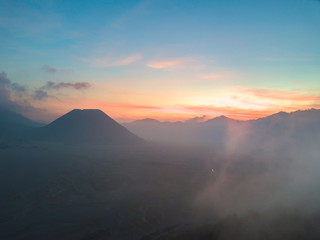 Wall Mural - aerial view of mountain with beautiful scenery.
