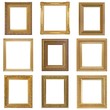 © Elena - Set of golden frames for paintings, mirrors or photo isolated on white background