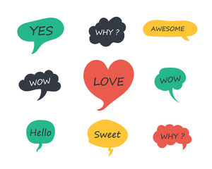 Leinwandbilder - Fashionable speech bubbles. 