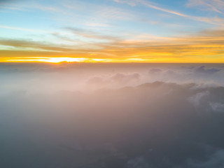 Wall Mural - aerial view of mountain with beautiful scenery.