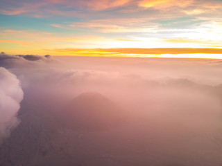 Wall Mural - aerial view of mountain with beautiful scenery.