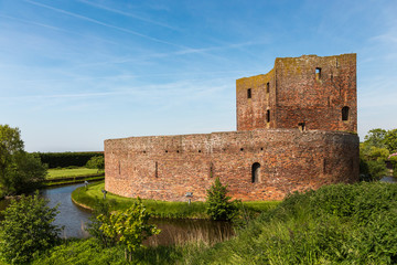 the ruin castle teylingen in sassenheim in the netherlands