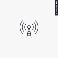 Poster - Antenna, linear style sign for mobile concept and web design