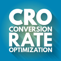 Poster - cro - conversion rate optimization acronym, business concept background
