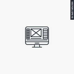 Poster - Graphic web design, linear style sign for mobile concept and web design