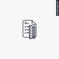 Poster - Project briefing, linear style sign for mobile concept and web design