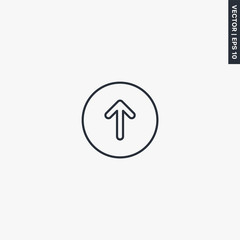 Poster - Up arrow, linear style sign for mobile concept and web design