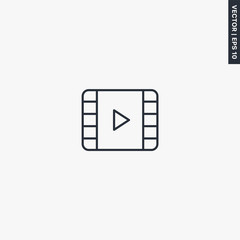 Fototapete - Video movie, linear style sign for mobile concept and web design