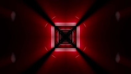 Wall Mural - red kaleidoscope style 3d render animation loop