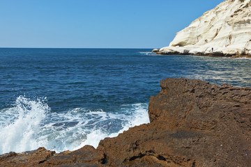 Canvas Print -  White rocks and grottoes Rosh-a-Nikra