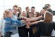 © ASDF - large group of young people showing their unity