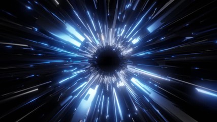 Wall Mural - futuristic scifi tunnel 3d render animation loop