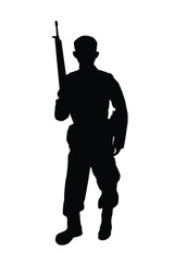 Wall Mural - Soldier silhouette vector