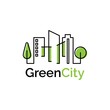 © SUPERGHONAM - Green city logo design vector template