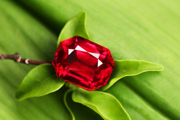 Poster - art and decoration gemstone red ruby