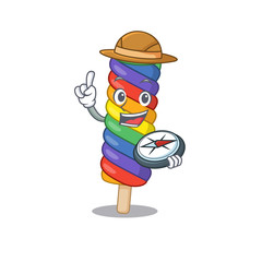 Sticker - Rainbow ice cream experienced Explorer using a compass