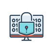 © WEBTECHOPS - Color illustration icon for decrypt