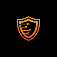 security logo technology for your company, shield logo for security data