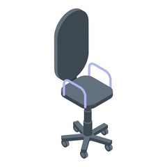 Sticker - Desk chair icon. Isometric of desk chair vector icon for web design isolated on white background