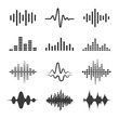 © 4luck - Radio waves vector icon set