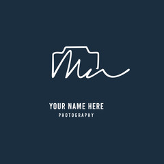 Mn Initial Signature Photography Logo