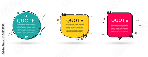 Cuadros en Lienzo Quote frames templates set. Vector illustration