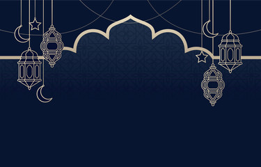 Islamic Arabic Lantern for Ramadan Kareem Eid Mubarak Background