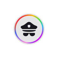 Wall Mural - Police -  Modern App Button