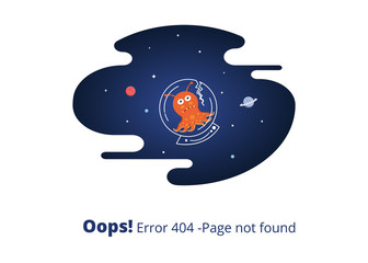 Poster - Error 404 page template. Website 404 page creative concept