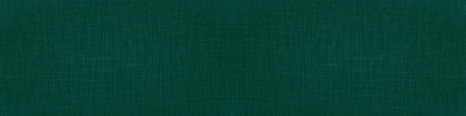 Aufkleber - Dark green natural cotton linen textile texture background banner panorama