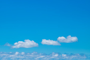 white clouds and blue sky background