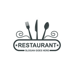 Wall Mural - Restaurant and cafe logo design vector