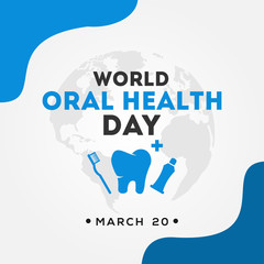 Wall Mural - Oral Health Day Vector Design For Celebrate Moment