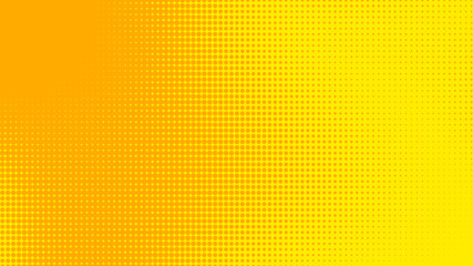 Poster - dots halftone yellow orange color pattern gradient texture with technology digital background. dots 